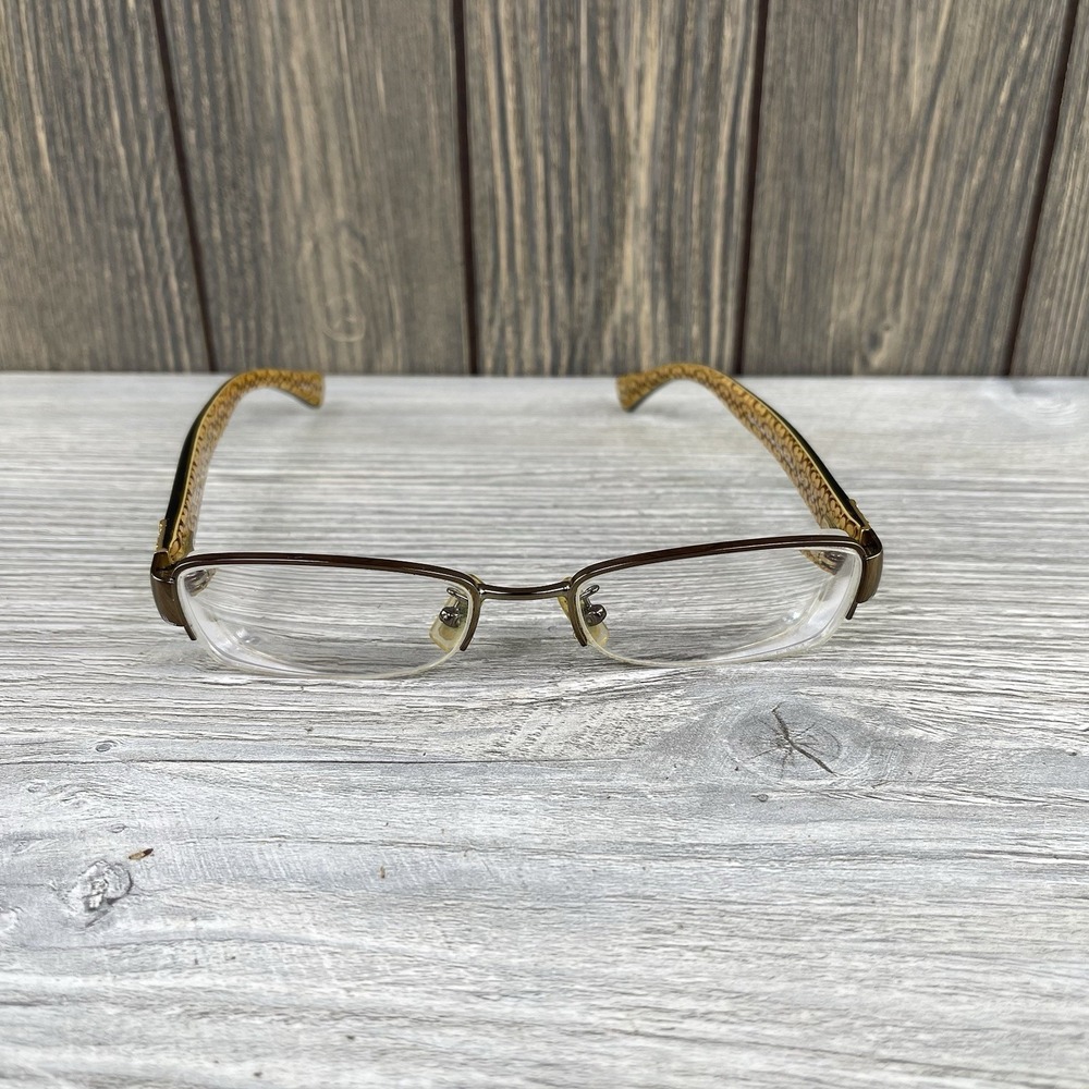COACH NEW YORK "CECILY" HC5027B 9094 Brown Half Rim Eyeglasses Frame 52-17-135